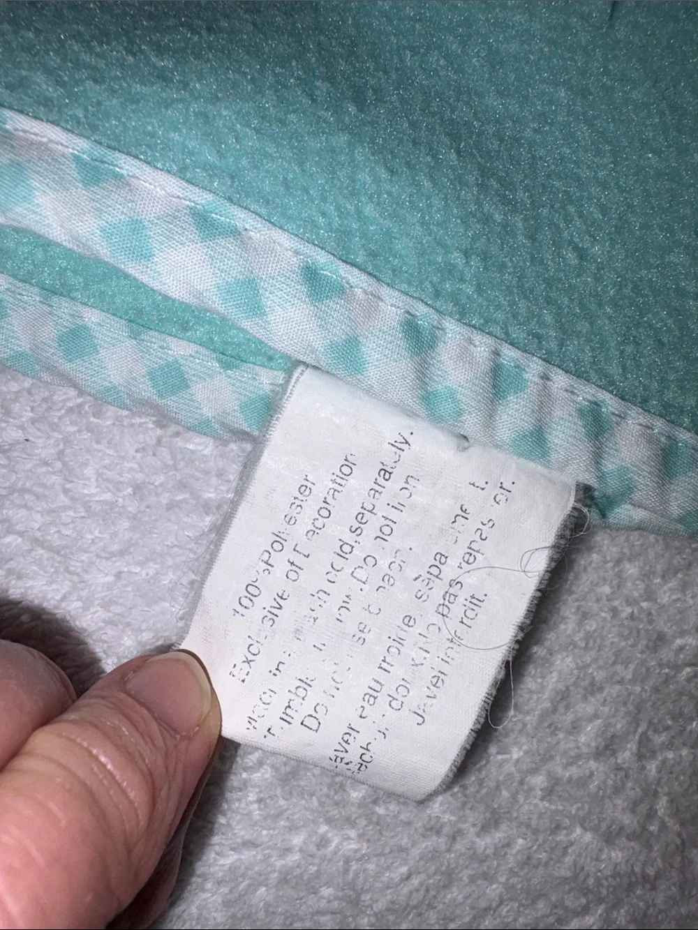 Tiddliwinks mint green Baby Animal Patch Blanket vintage fleece